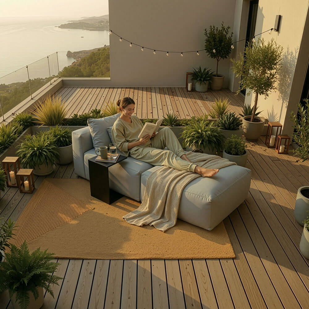 Modulares Outdoor Sofa ALAZIA Hellgrau - S