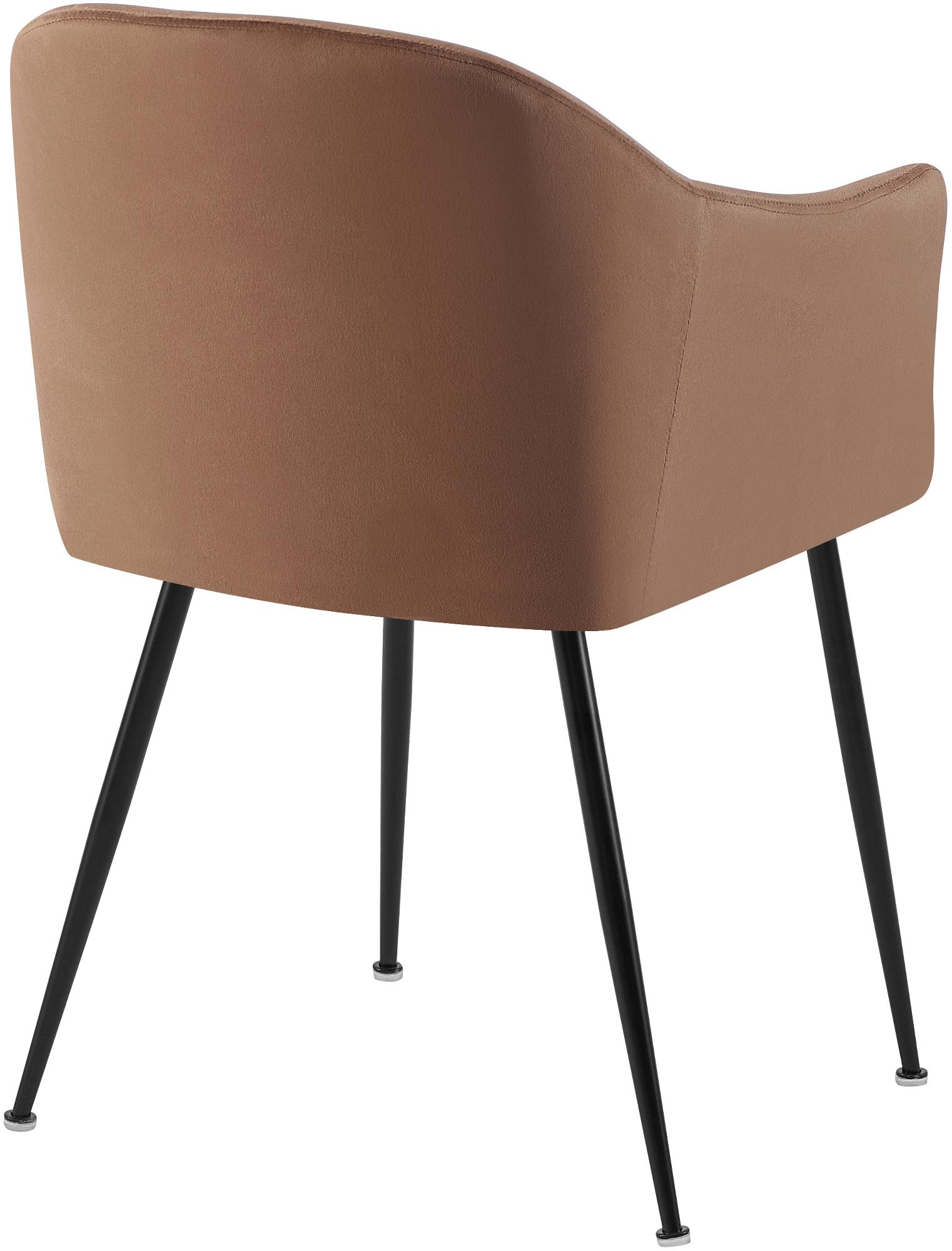 Esszimmerstuhl Jaysie Samt, braun