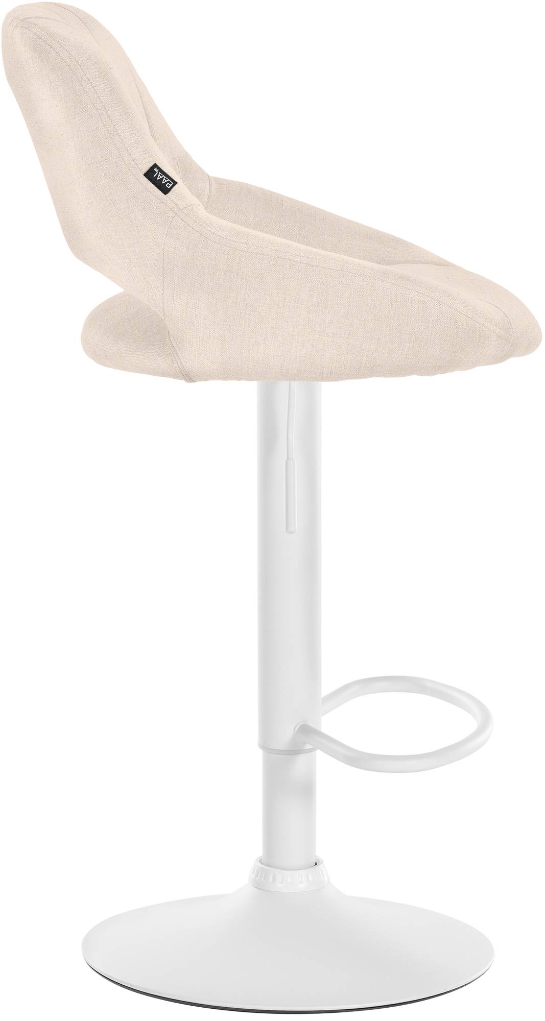 Barhocker Milet Stoff weiß, creme