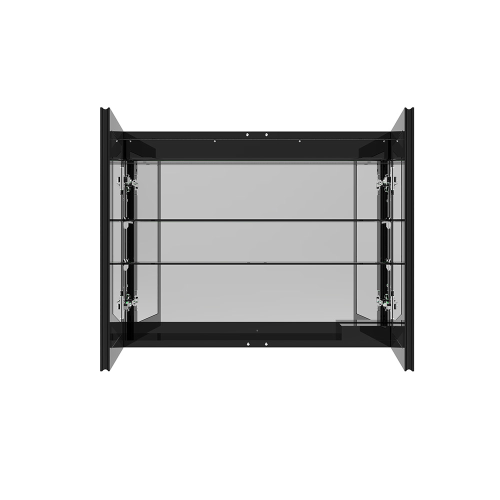 LED-Spiegelschrank EVE Schwarz - 80 x 60 cm