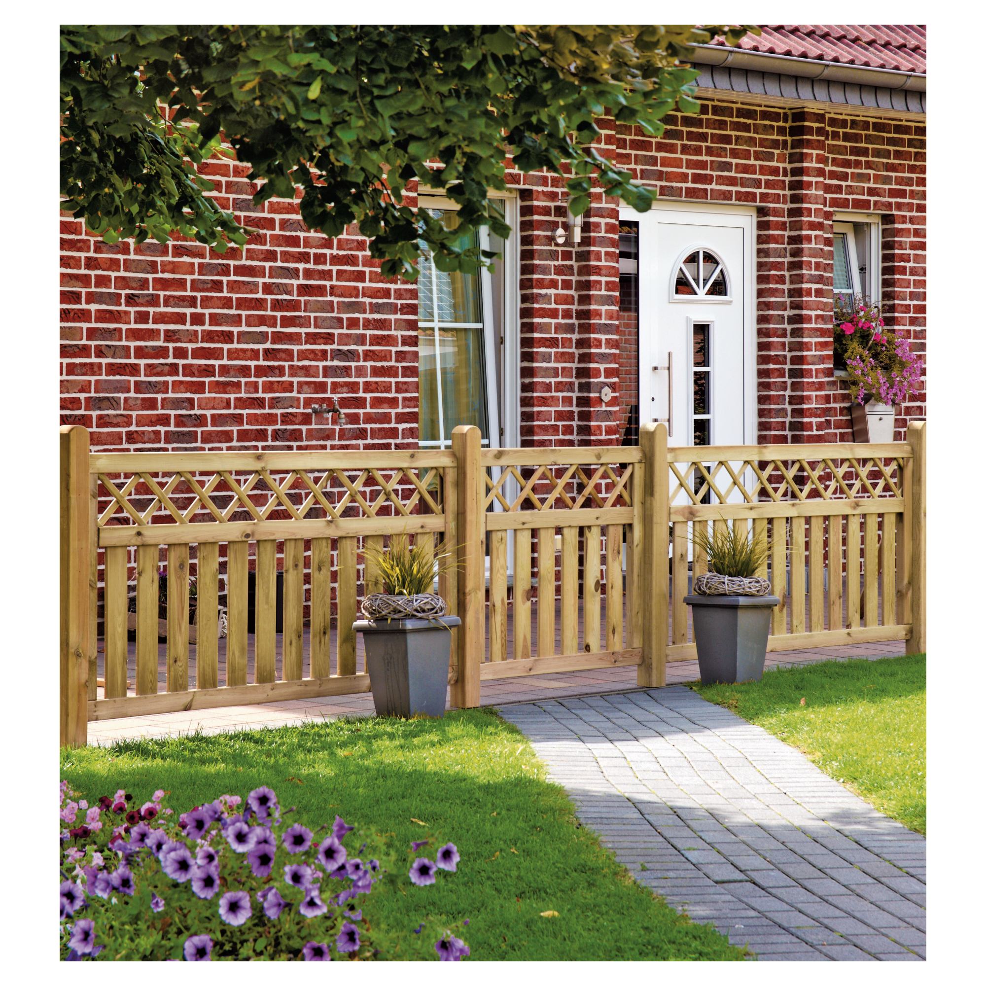 KAMPEN-Serie Senkrecht Ranki 100 x 90 cm, Rahmen 45/70 mm, kdi grün, Latten 16/90 mm, glatt