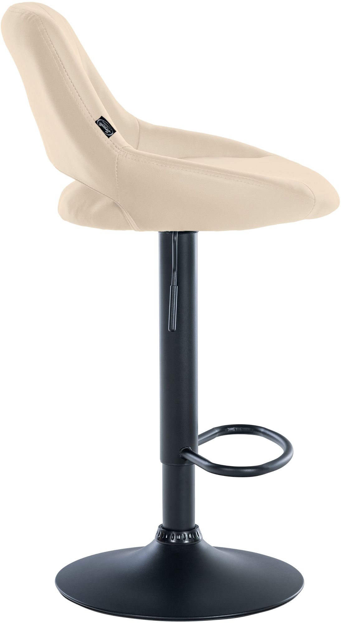 Barhocker Milet Kunstleder schwarz, creme