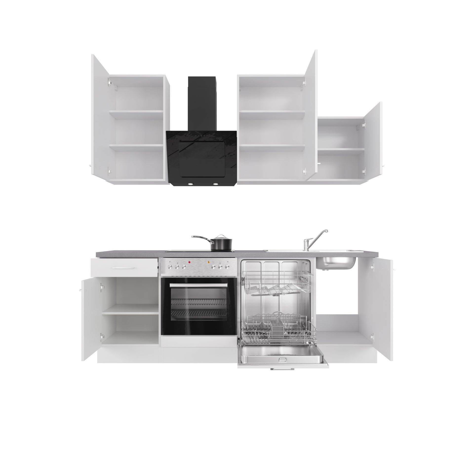 Küchenzeile VITA 220 cm mit E-Geräte