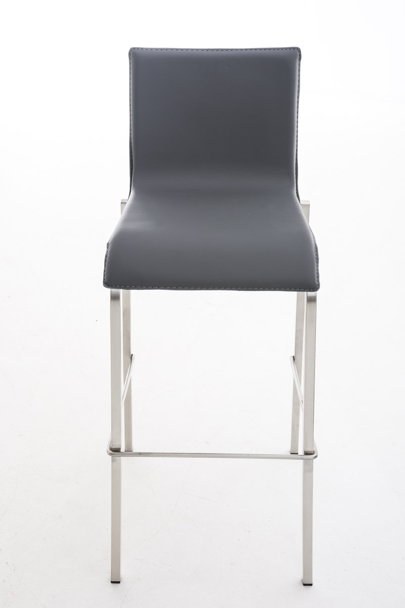 Barhocker Avola Leder Flach E78, grau