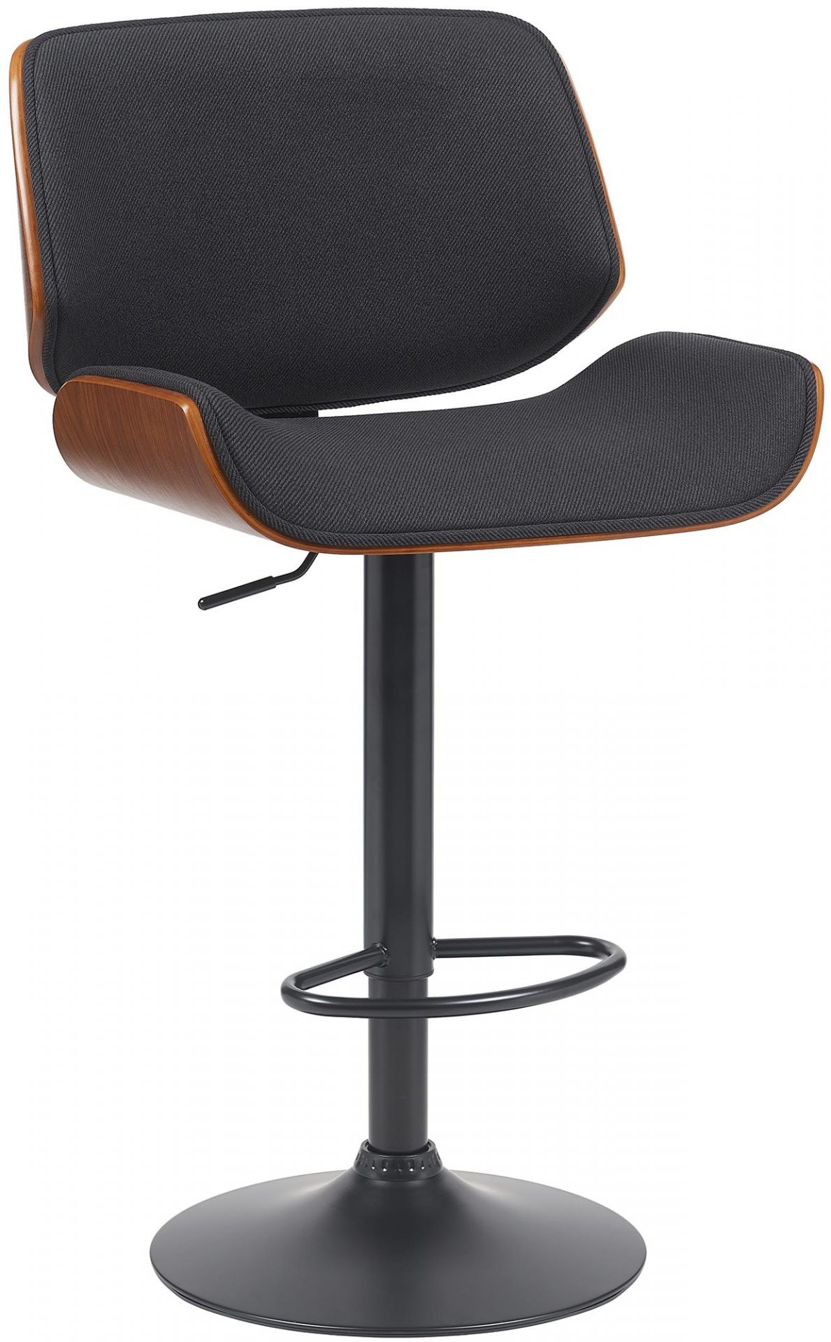 Barhocker Beverley B Stoff, walnuss/schwarz