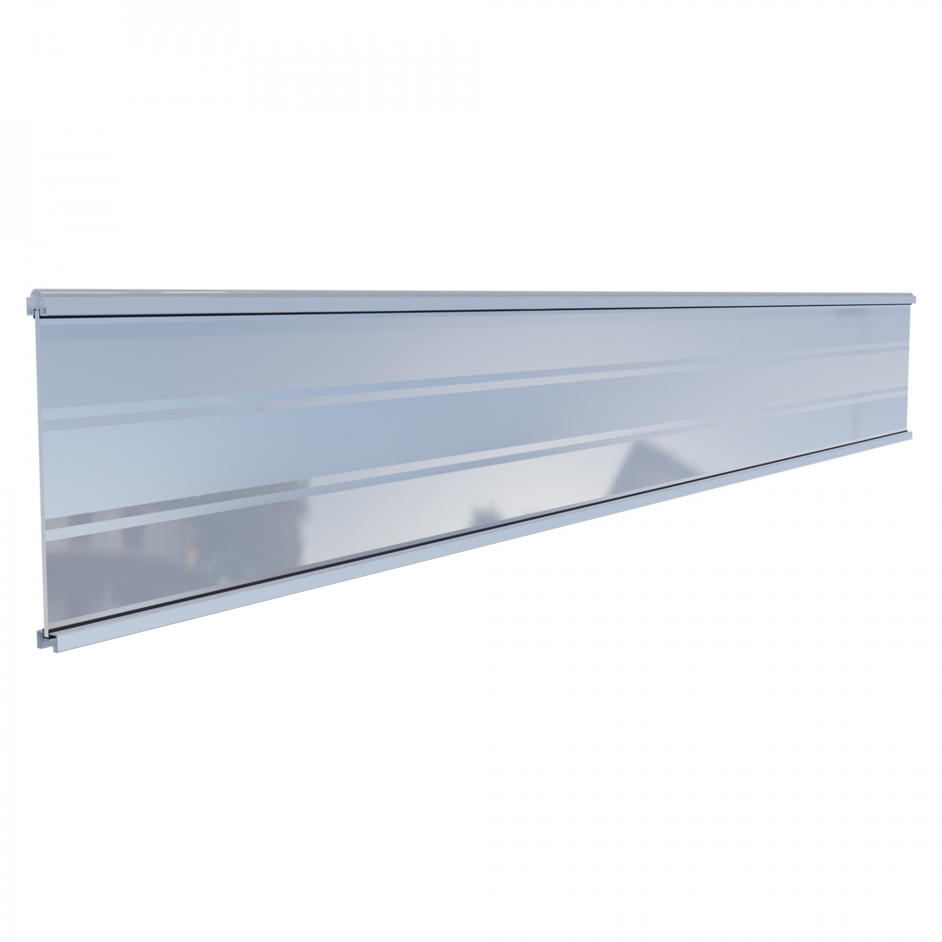 TJÖRN-Serie WPC-Steckzaunsystem, Glasfüllung, 6 x 206 x 1793 mm, SILBER