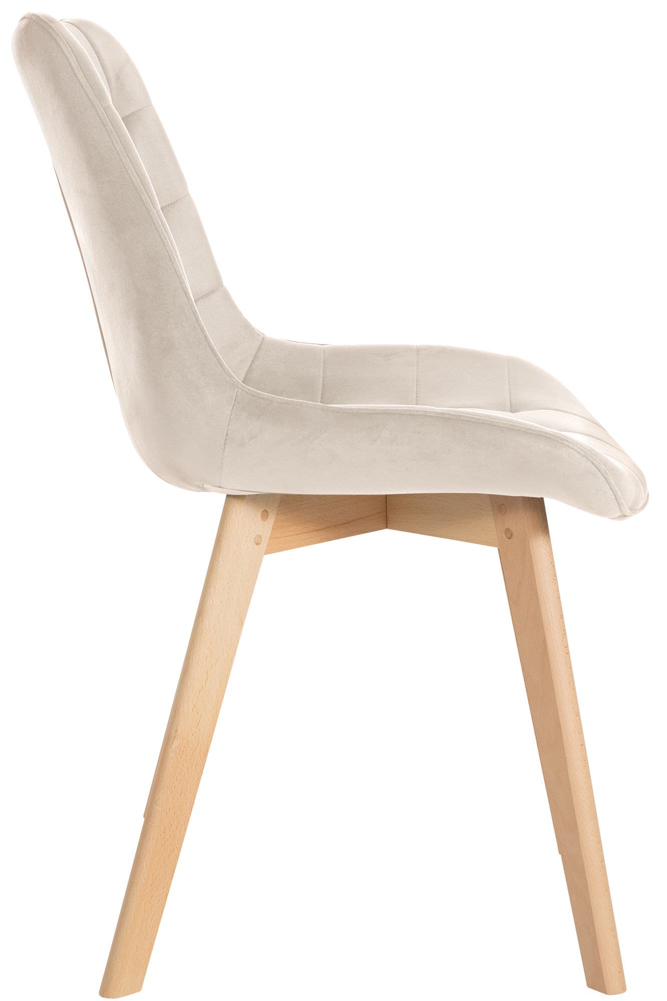 2er Set Stühle Brook Samt, creme