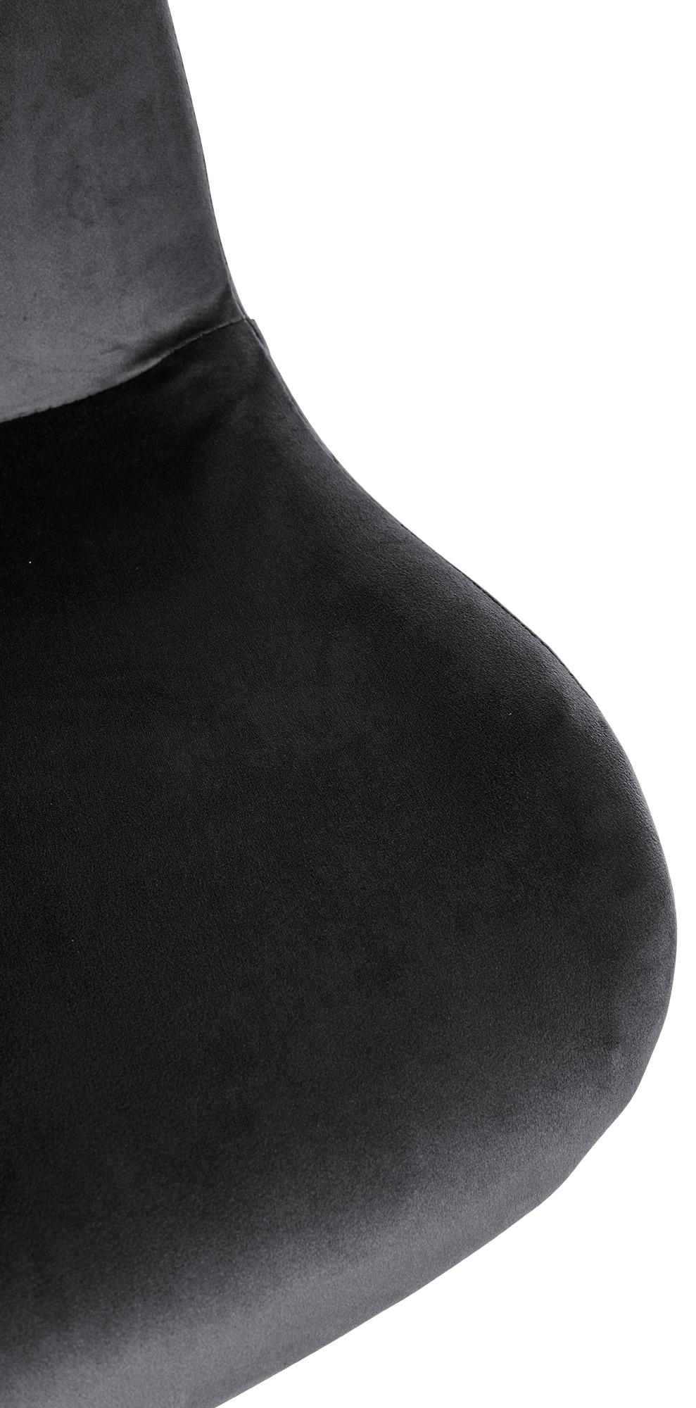 Barhocker Solon Schwarz Samt, schwarz