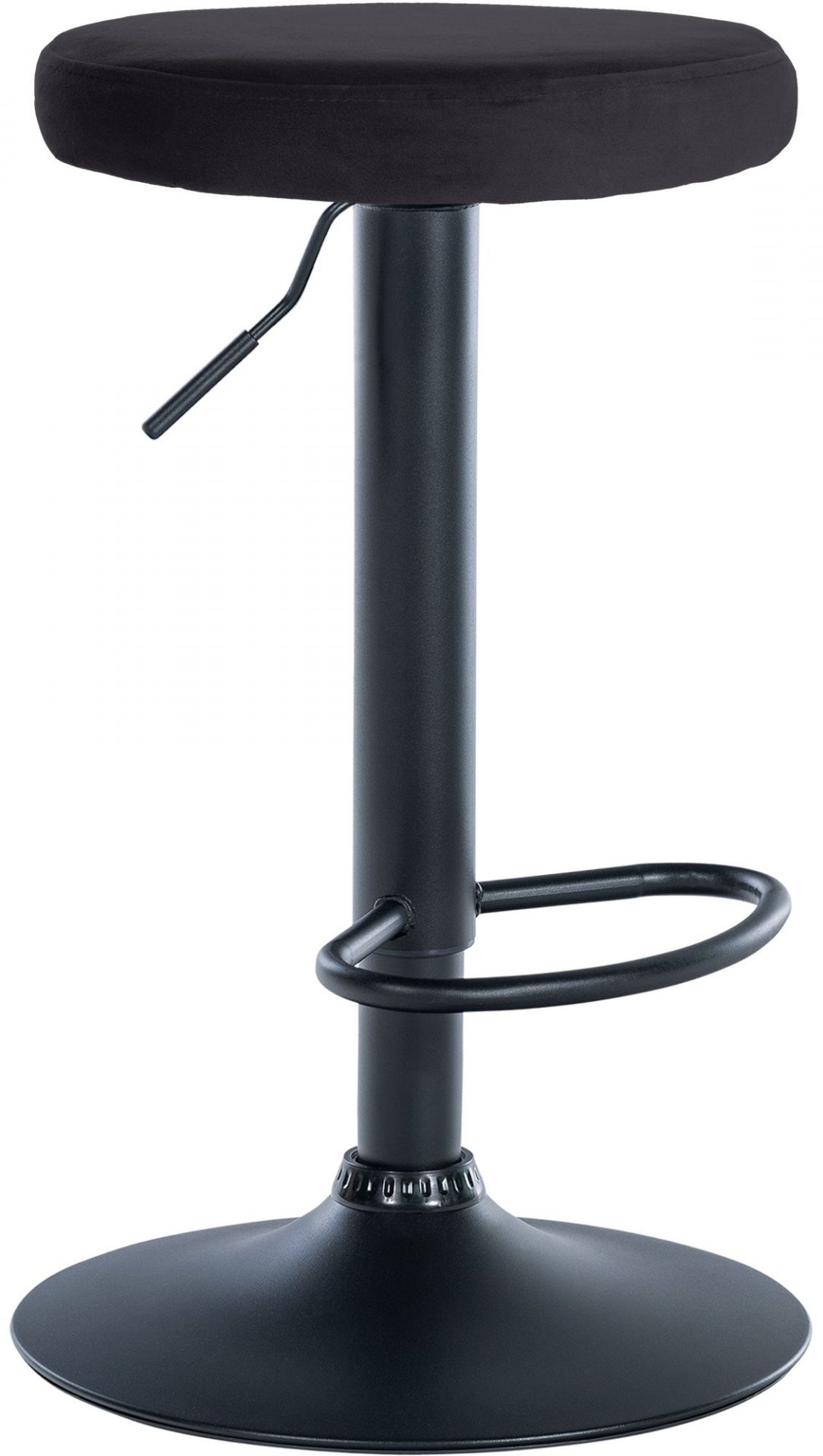 Barhocker Ponte Samt schwarz, schwarz