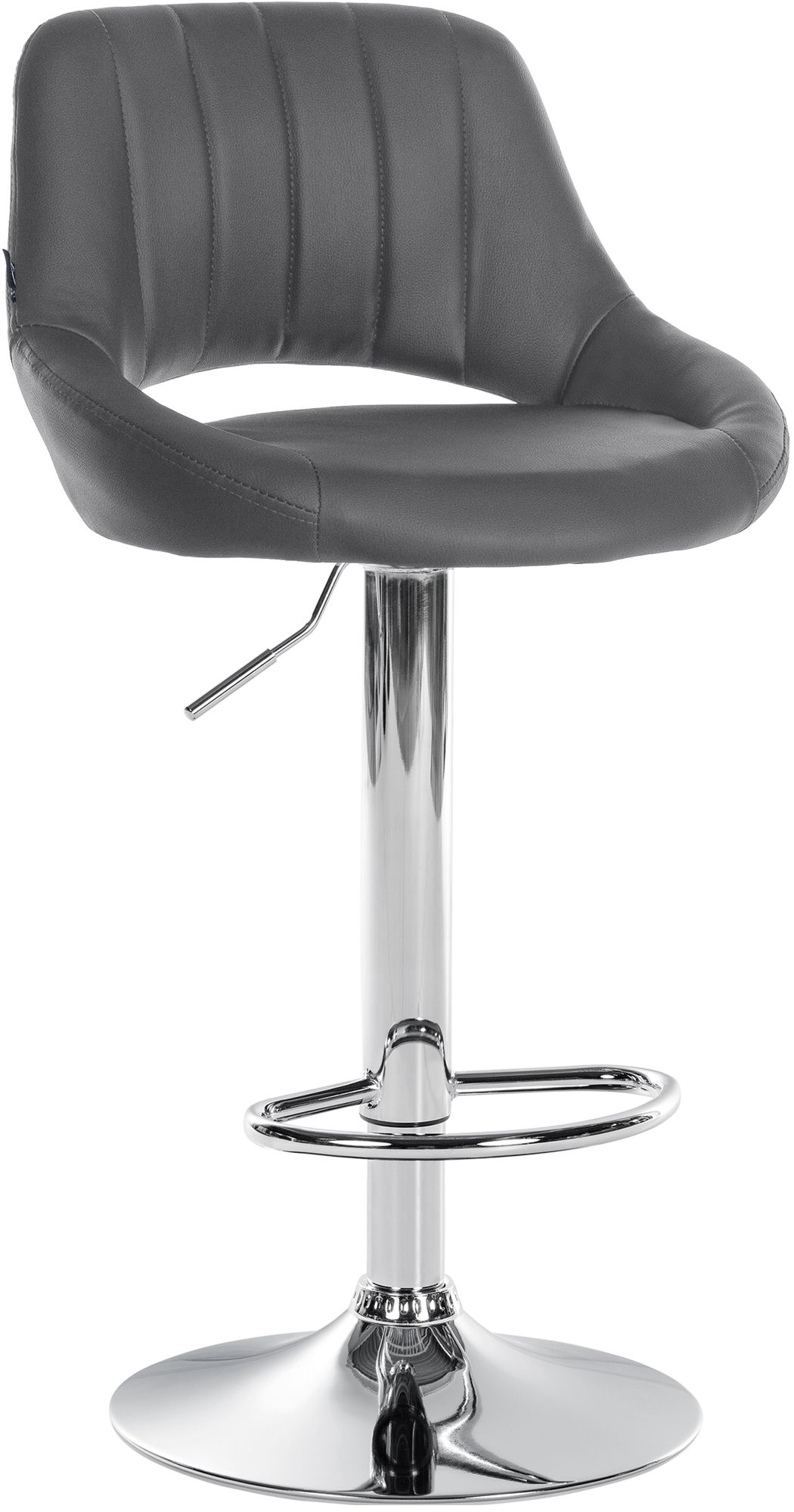 Barhocker Milet Kunstleder chrom, grau
