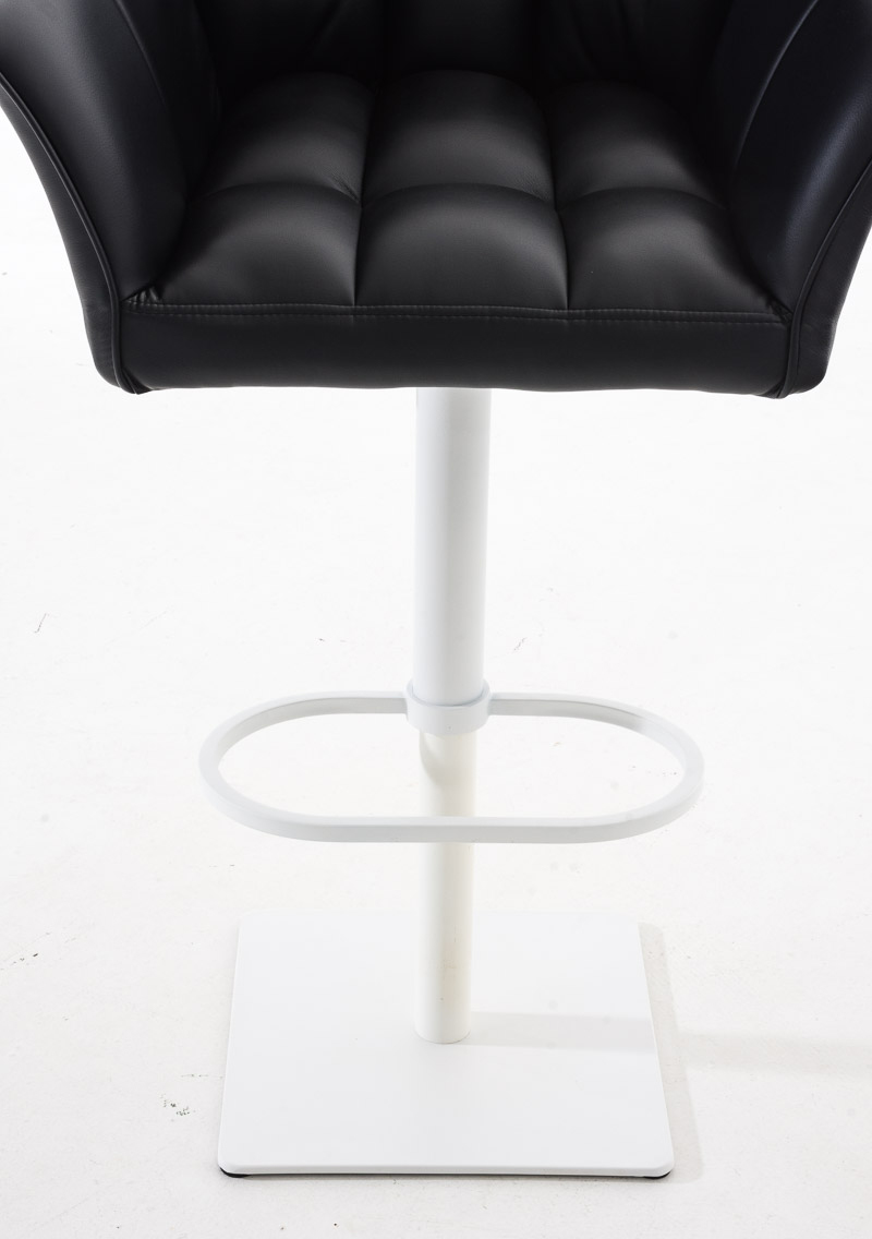 2er Set Barhocker Damaso Kunstleder weiß, schwarz