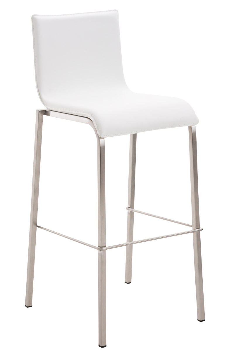 Barhocker Avola Leder Flach E78, weiß