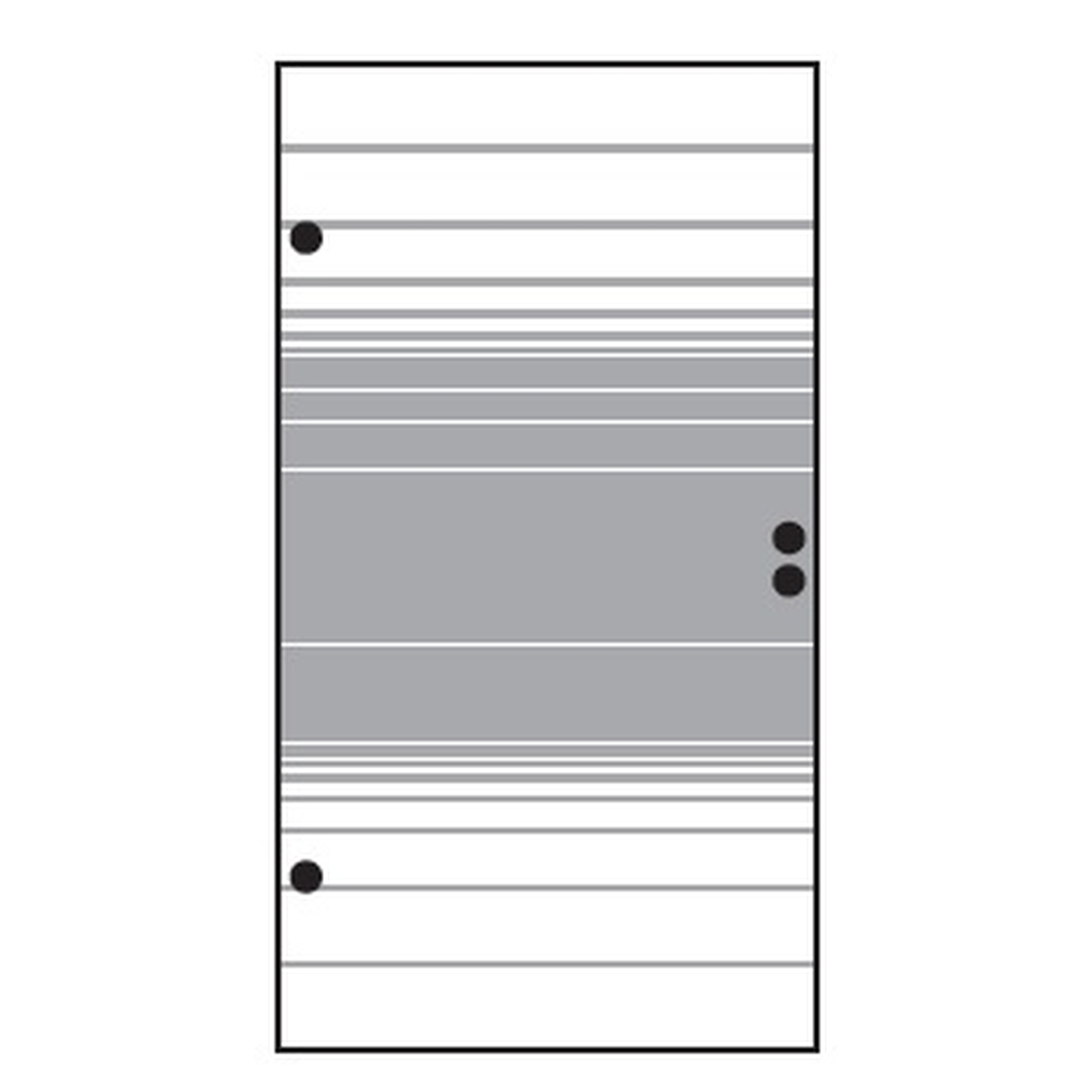 VETRO TÜR-Glasscheibe, 987 x 1800 mm, DIN Links, Streifen Dekor 83 satiniert
