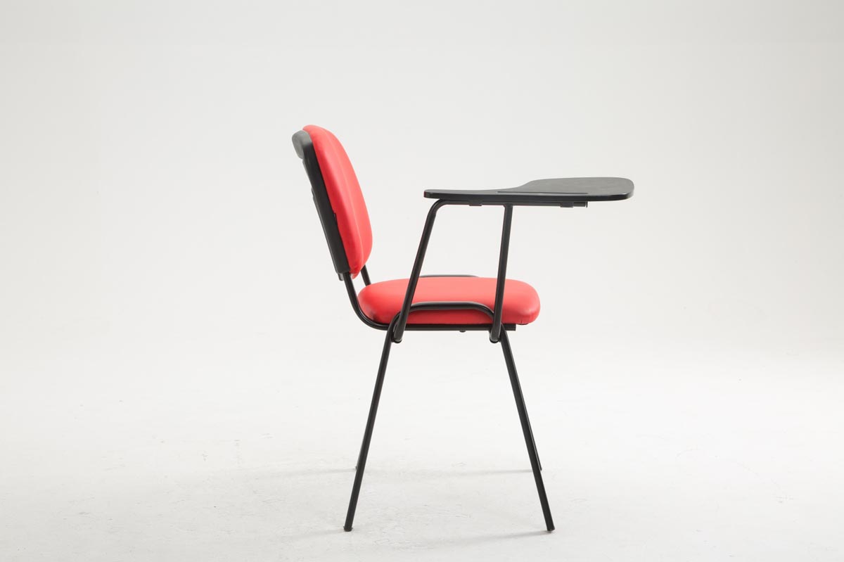 Stuhl Ken mit Klapptisch Kunstleder, rot