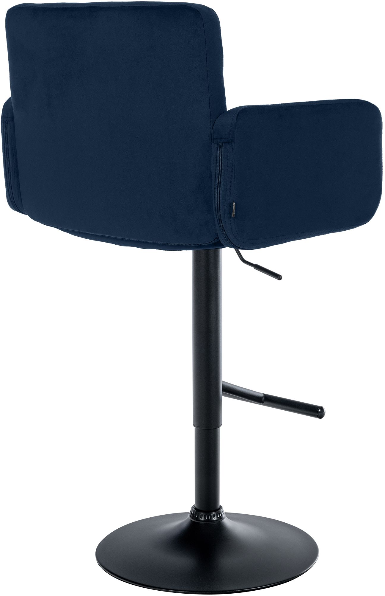 2er Set Barhocker Los Angeles Samt schwarz, blau