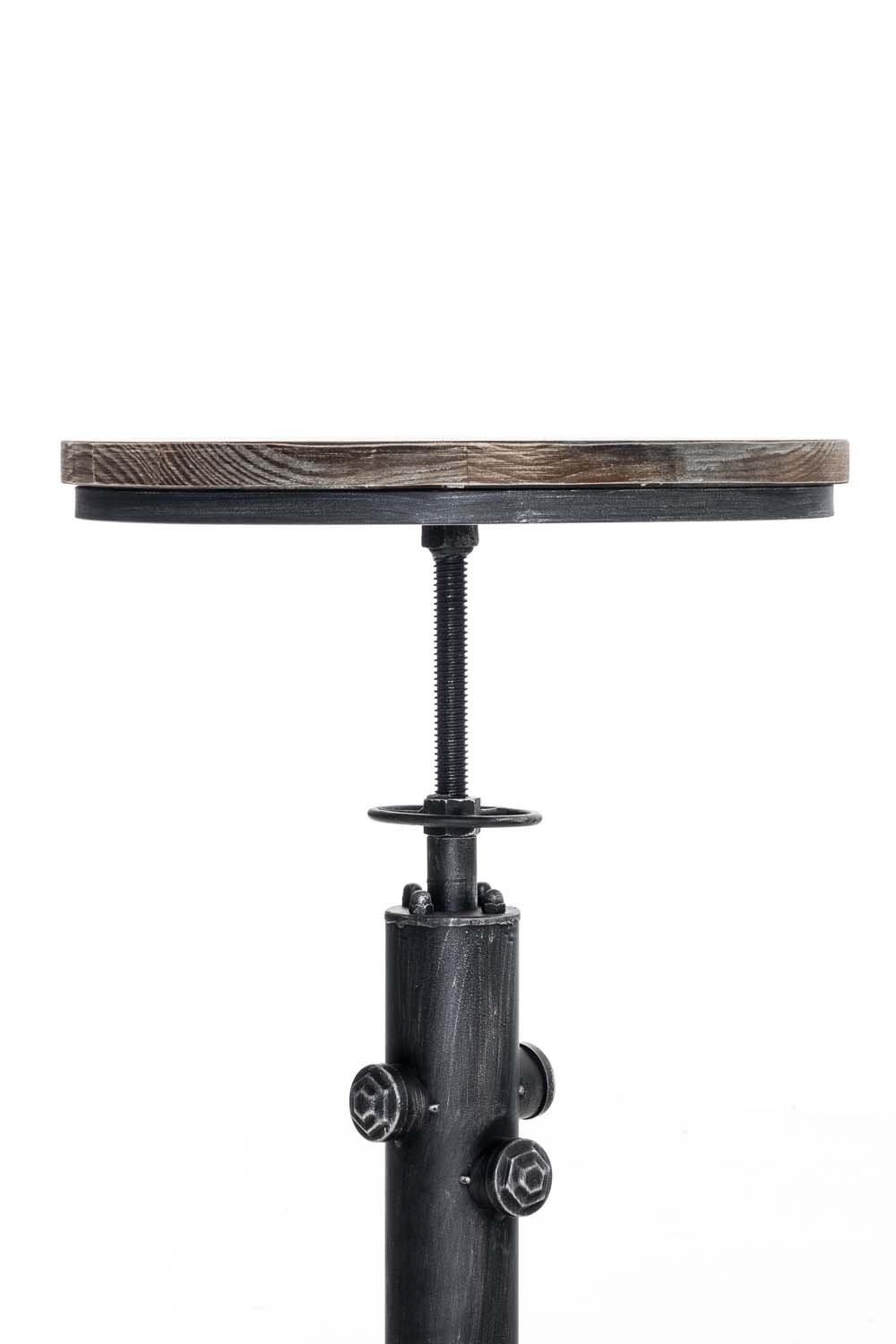 Stehtisch Lumos, Holz, antik silber