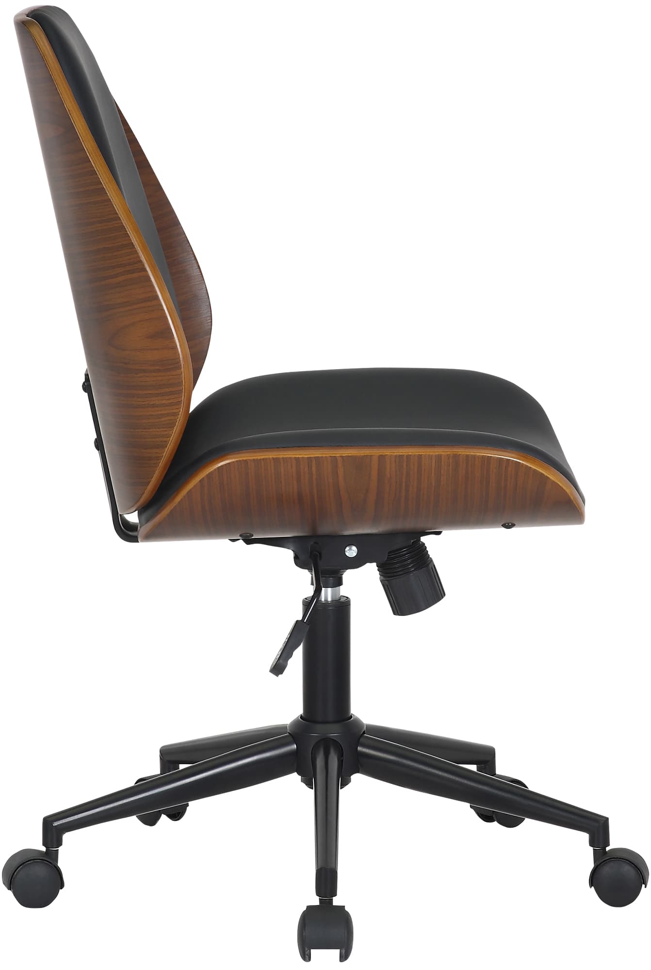 Bürostuhl Mitch schwarz, walnuss/schwarz