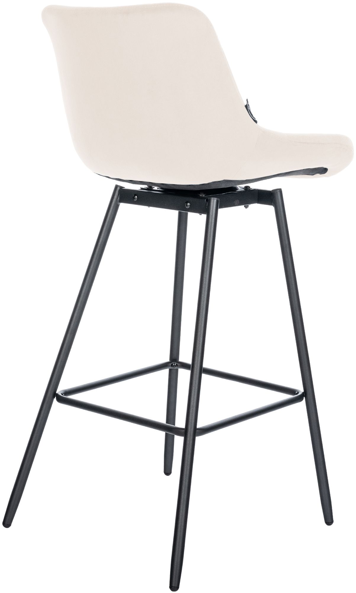 4er Set Barhocker Weston Schwenkbar Samt, creme