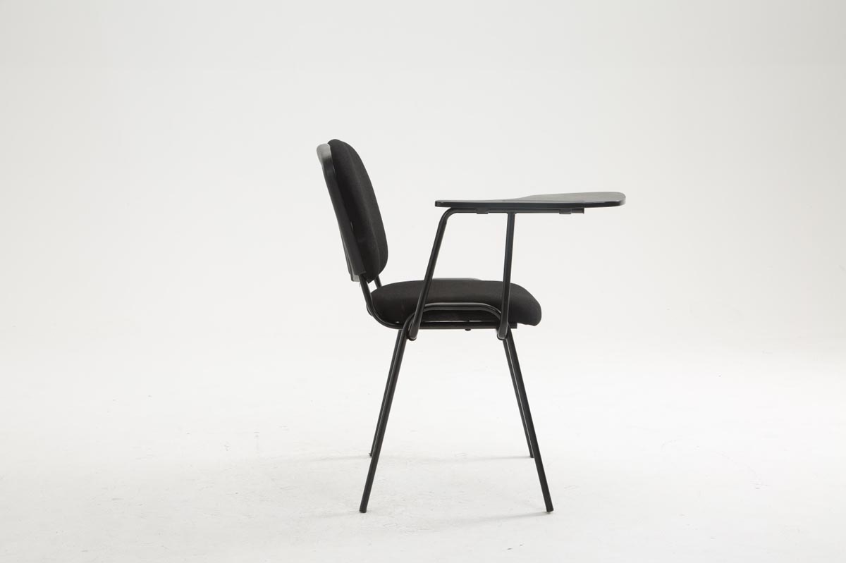 Stuhl Ken mit Klapptisch Stoff, schwarz