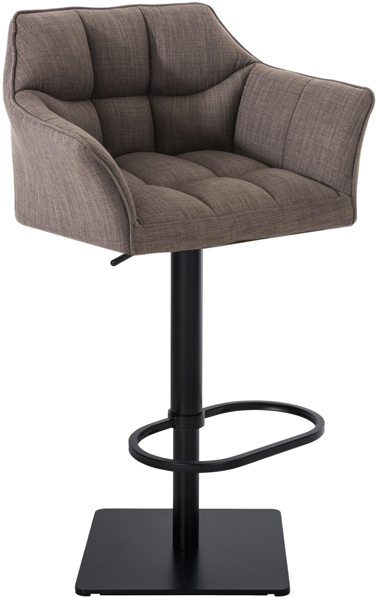 Barhocker Damaso B Stoff, grau