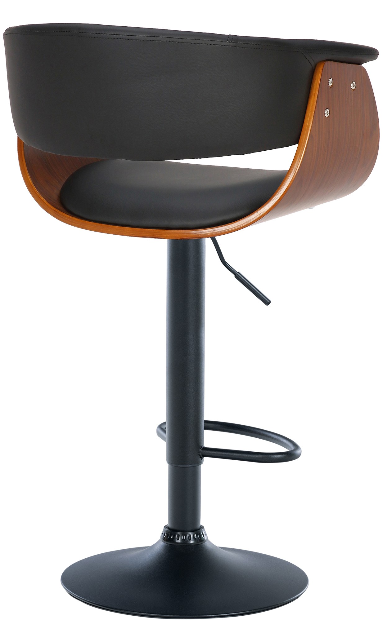 Barhocker Vestal Kunstleder, walnuss/schwarz