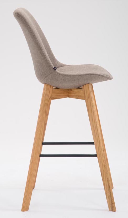 2er Set Barhocker Metz Stoff natura, taupe