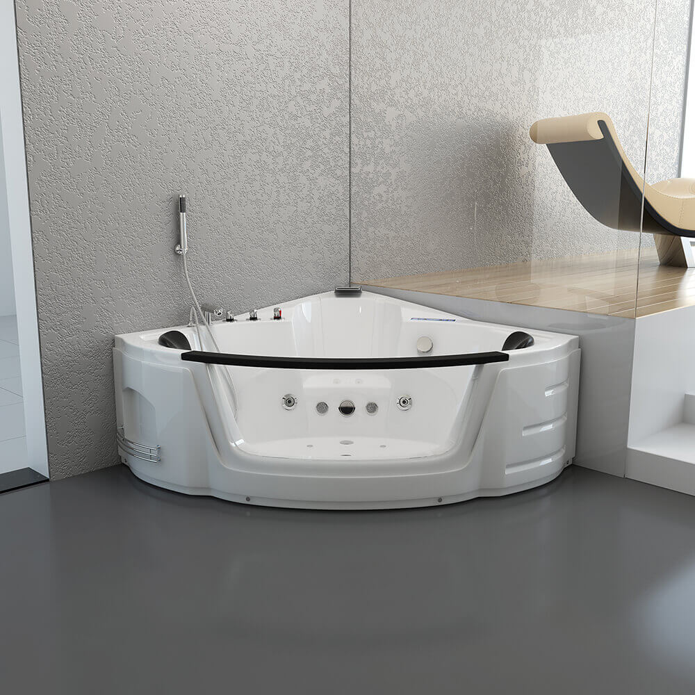 Whirlpool Badewanne mit Lichttherapie LAGUNA L MINI - 135 x 135 cm