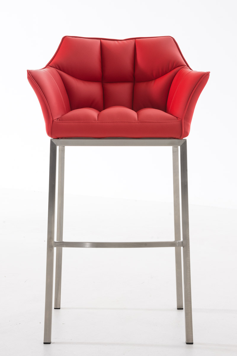Barhocker Damaso E mit 4-Fuß Gestell, rot