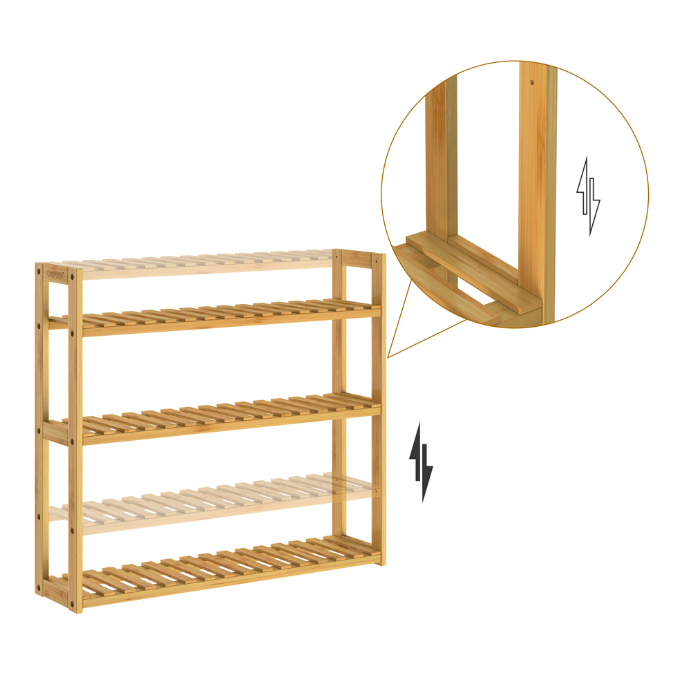 Wandregal Bambus 54x60x15cm