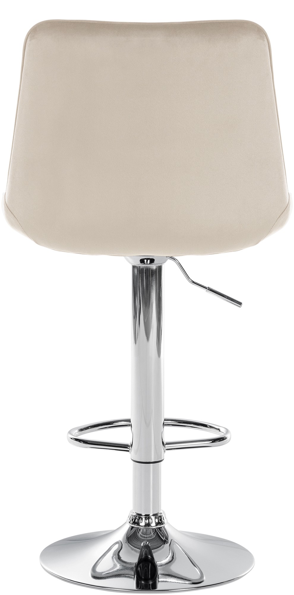 2er Set Barhocker Toni Samt chrom, creme