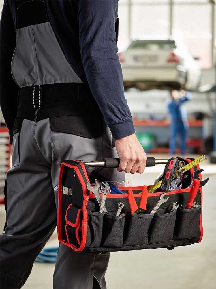 Werkzeugtasche Schwarz/Rot 42cm