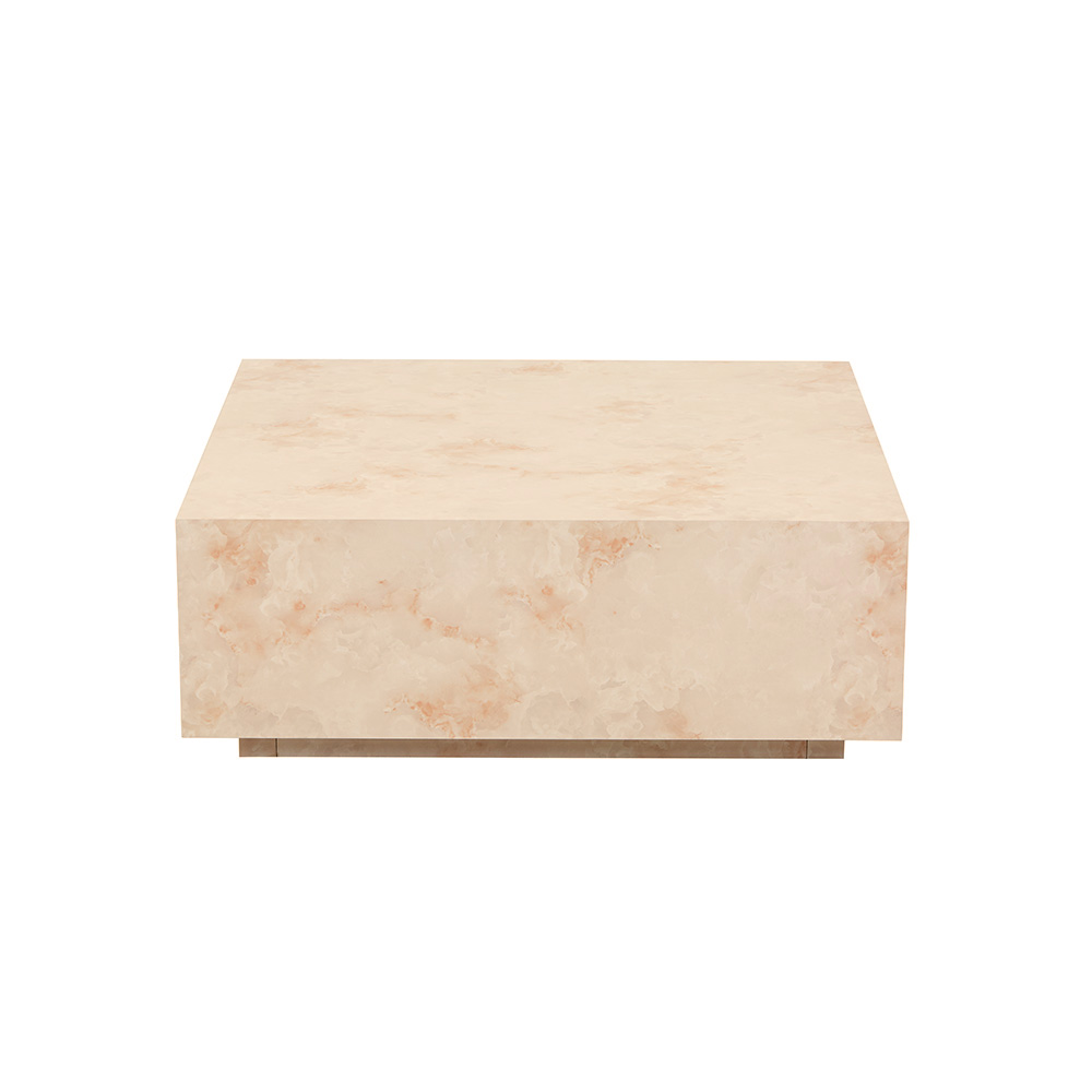 Couchtisch Marmor AMIRI XL - 95 x 95 cm Sandstein