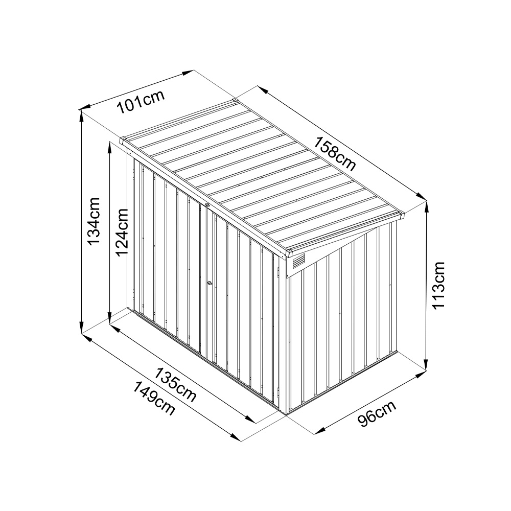 Mülltonnenbox BASURA M - 2x 240L
