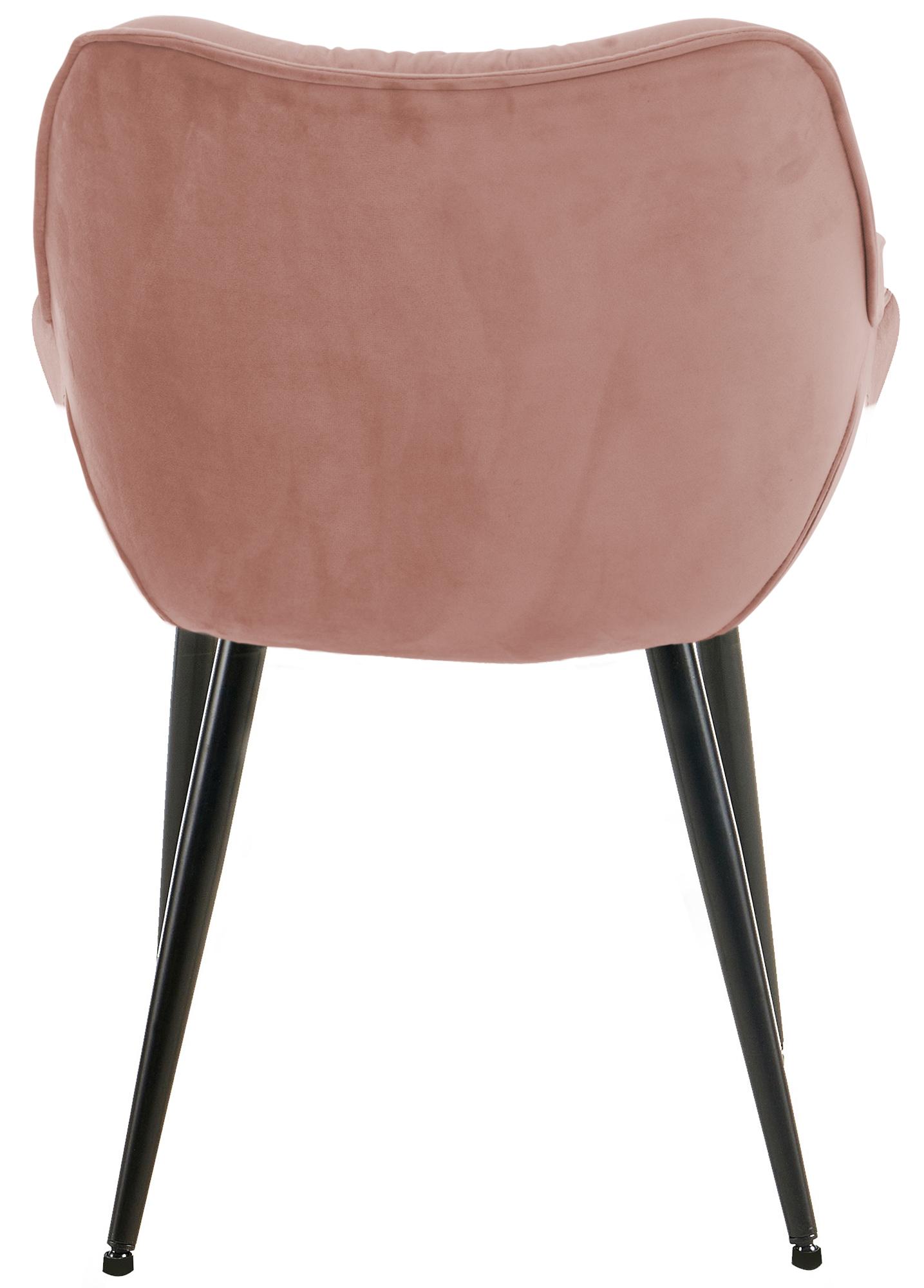 2er Set Stuhl Tanna Samt, rosa
