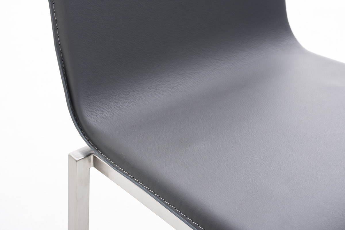 Barhocker Avola Leder Flach E78, grau