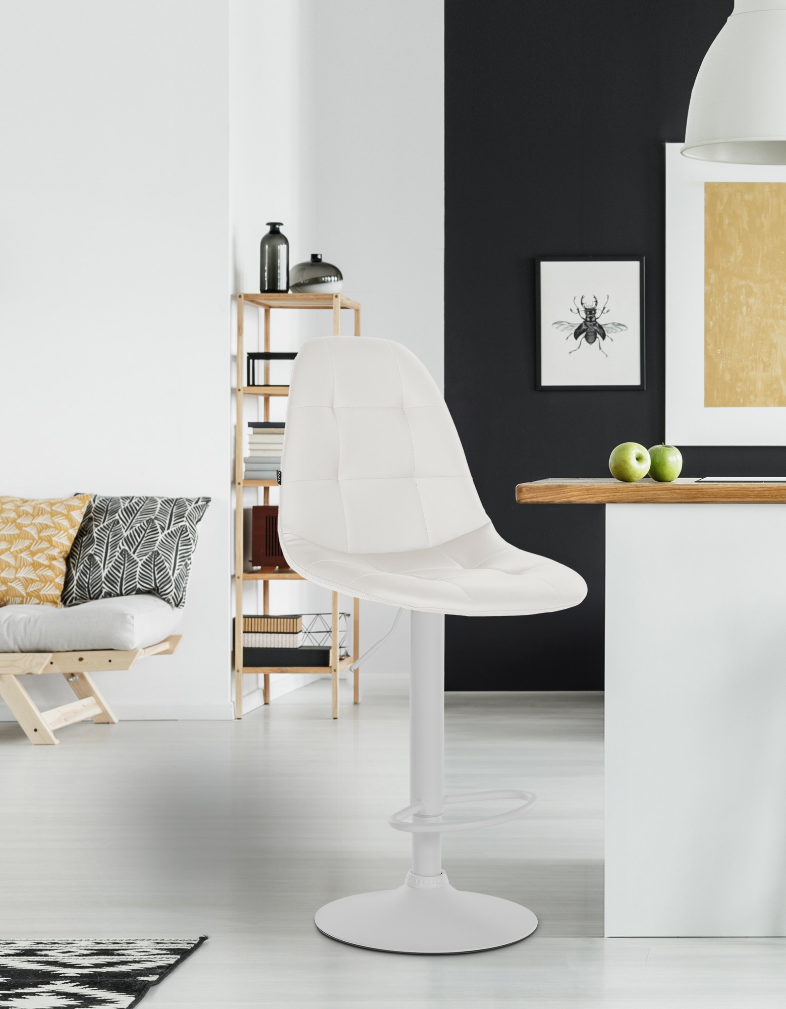 Barhocker Elmore Kunstleder W, weiß