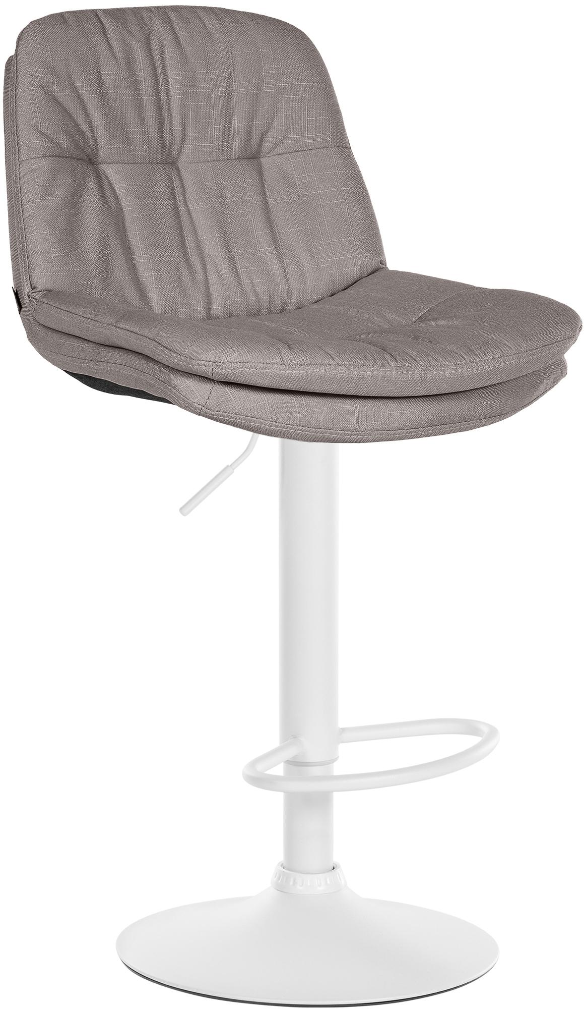 Barhocker Laurel Stoff weiß, grau