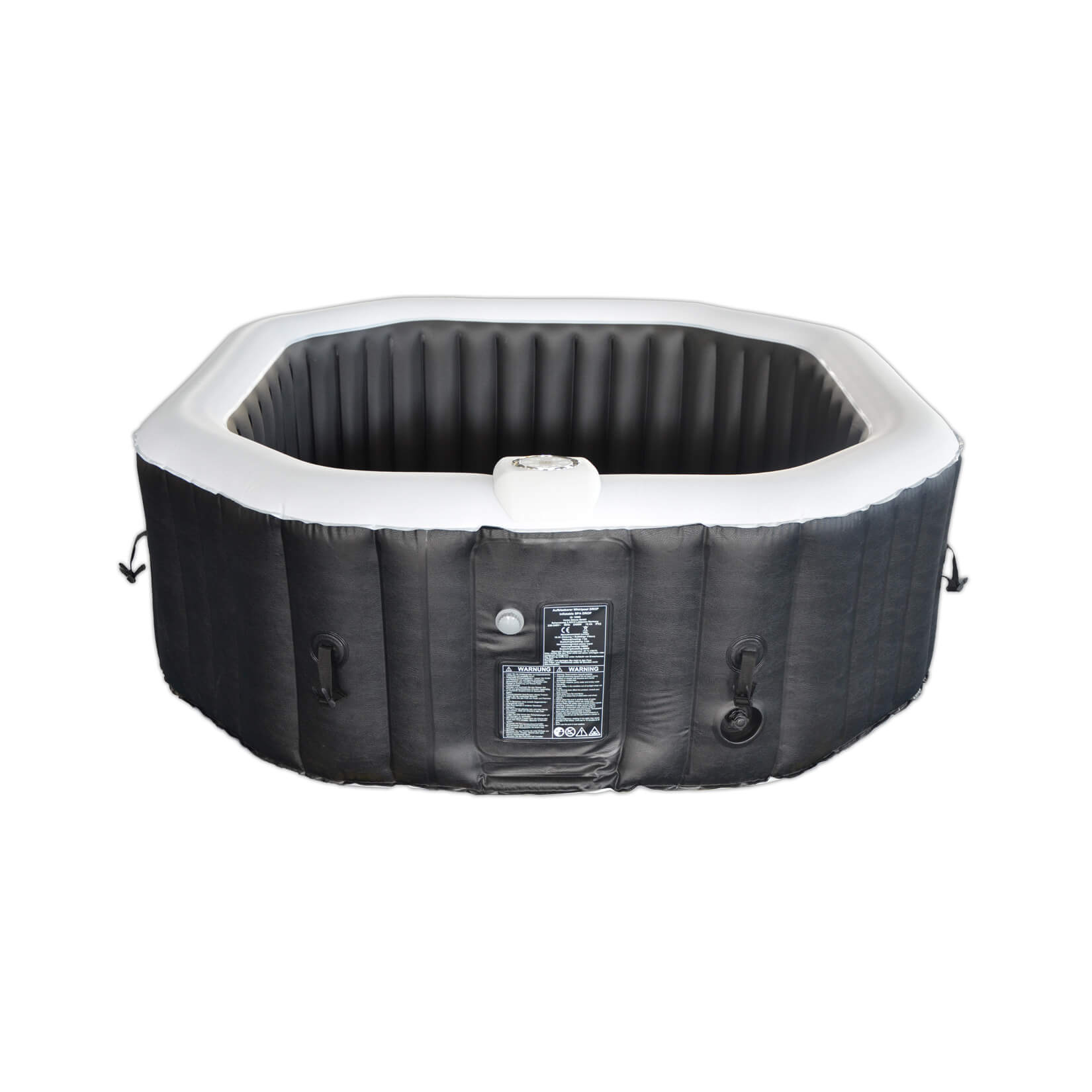 Outdoor Whirlpool DROP inkl. Abdeckung - ⌀185 cm Schwarz für 6 Personen