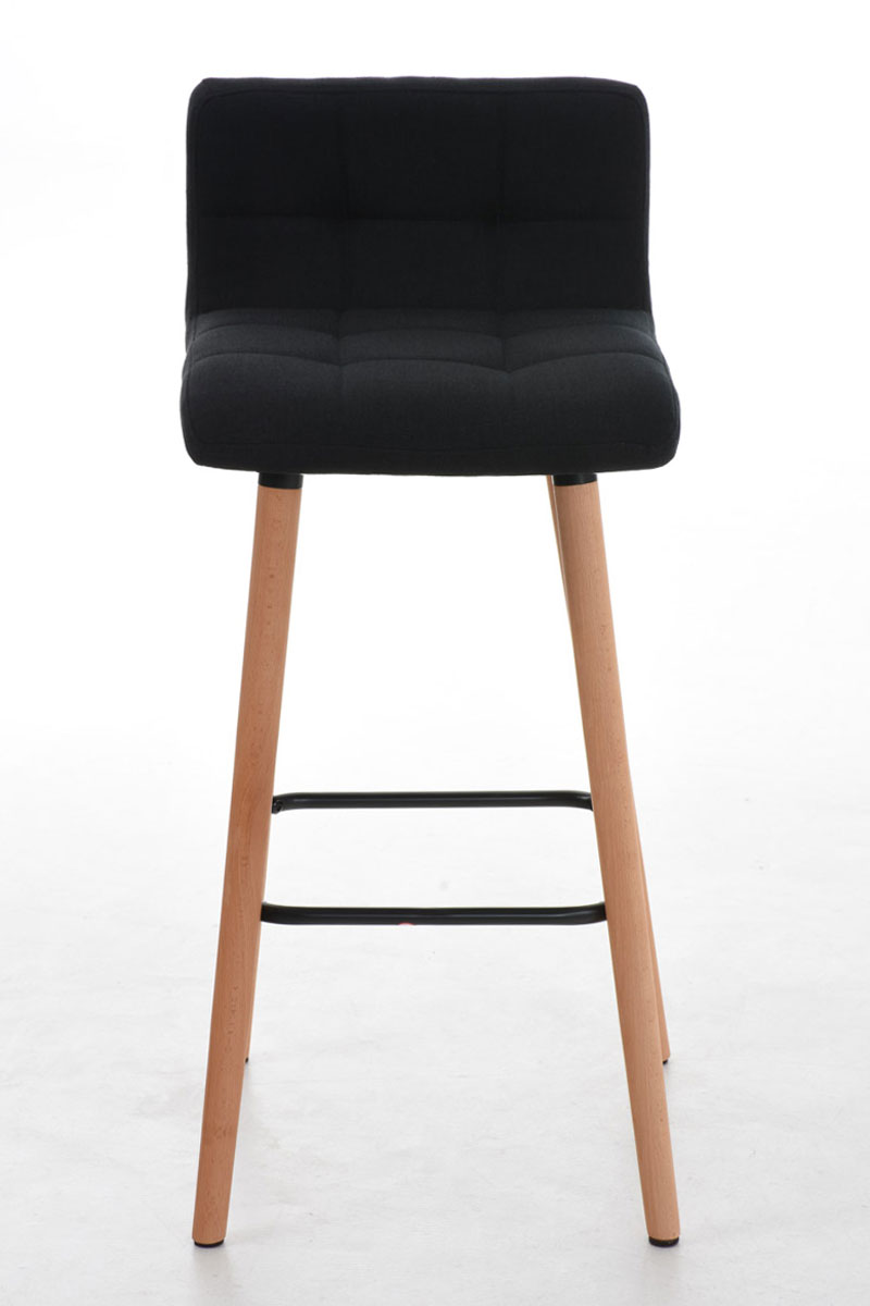 2er Set Barhocker Lincoln Stoff natura, schwarz