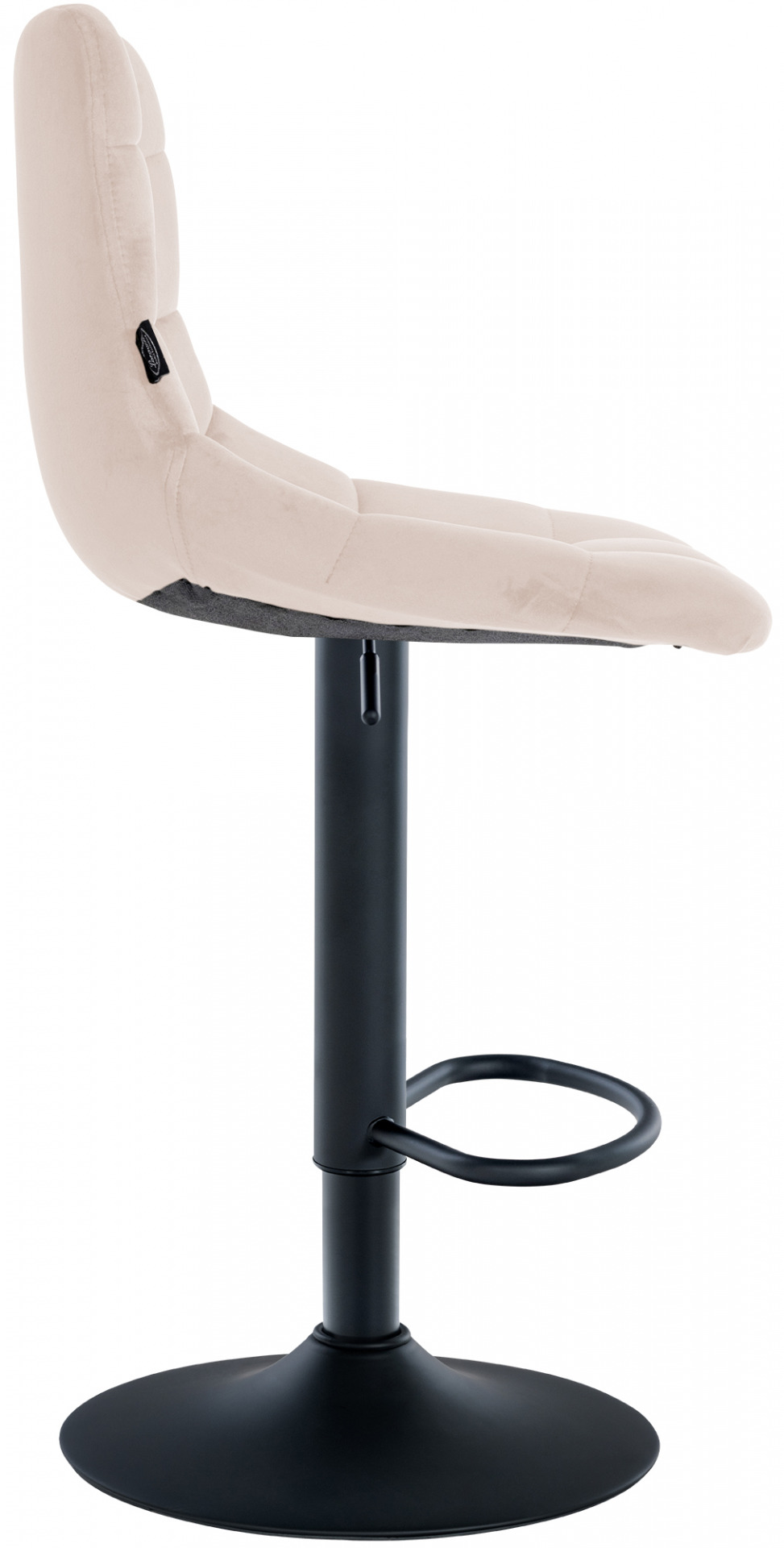 Barhocker Jerry Samt schwarz, beige