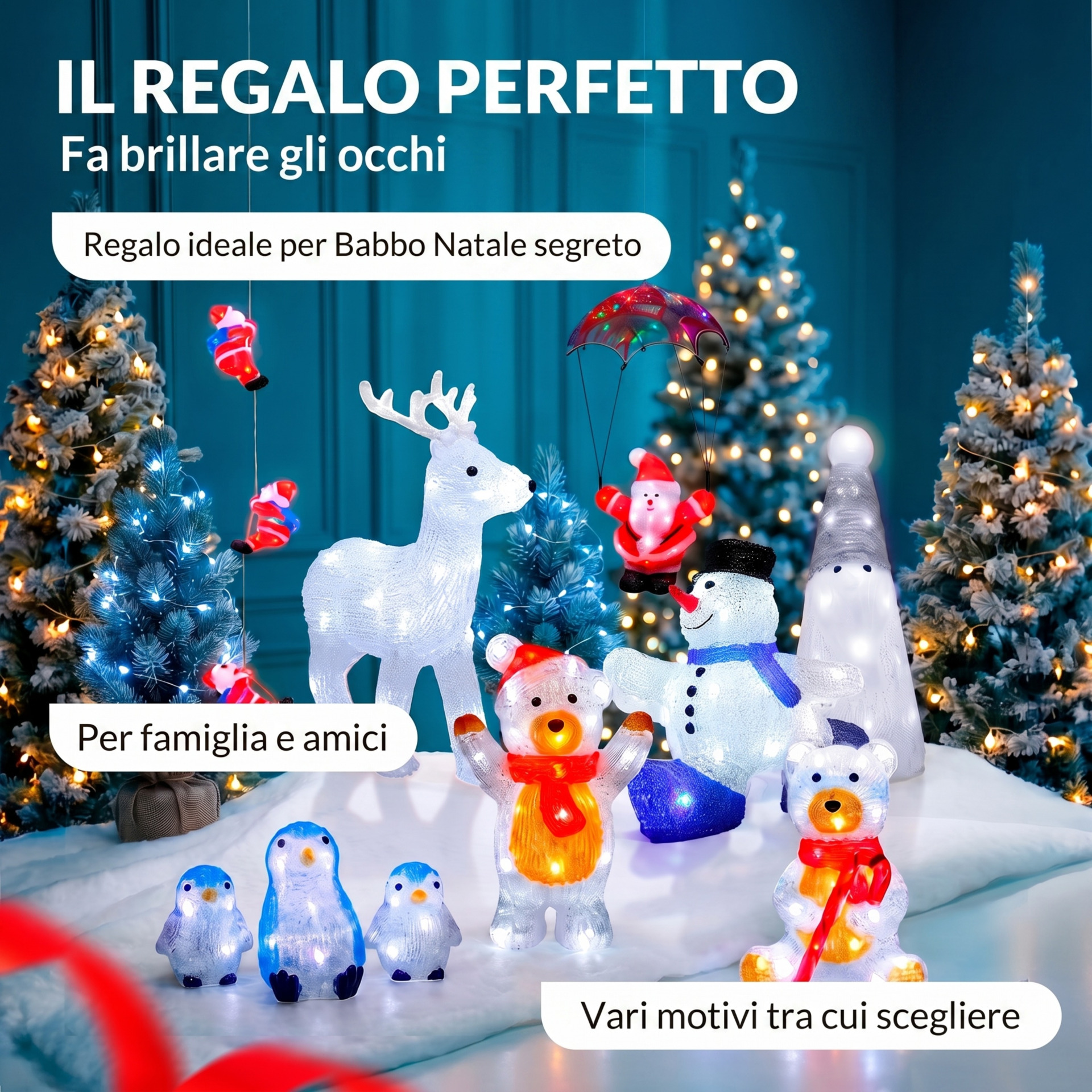 LED Acryl Figur Weihnachten Hirsch