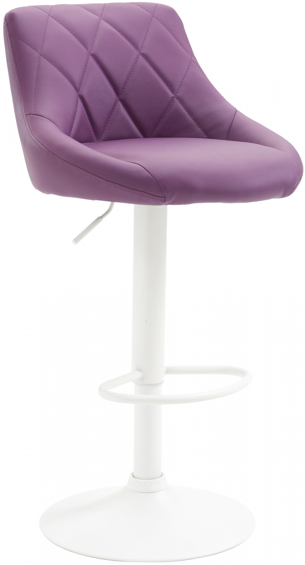 Barhocker Lazio Kunstleder weiß, lila