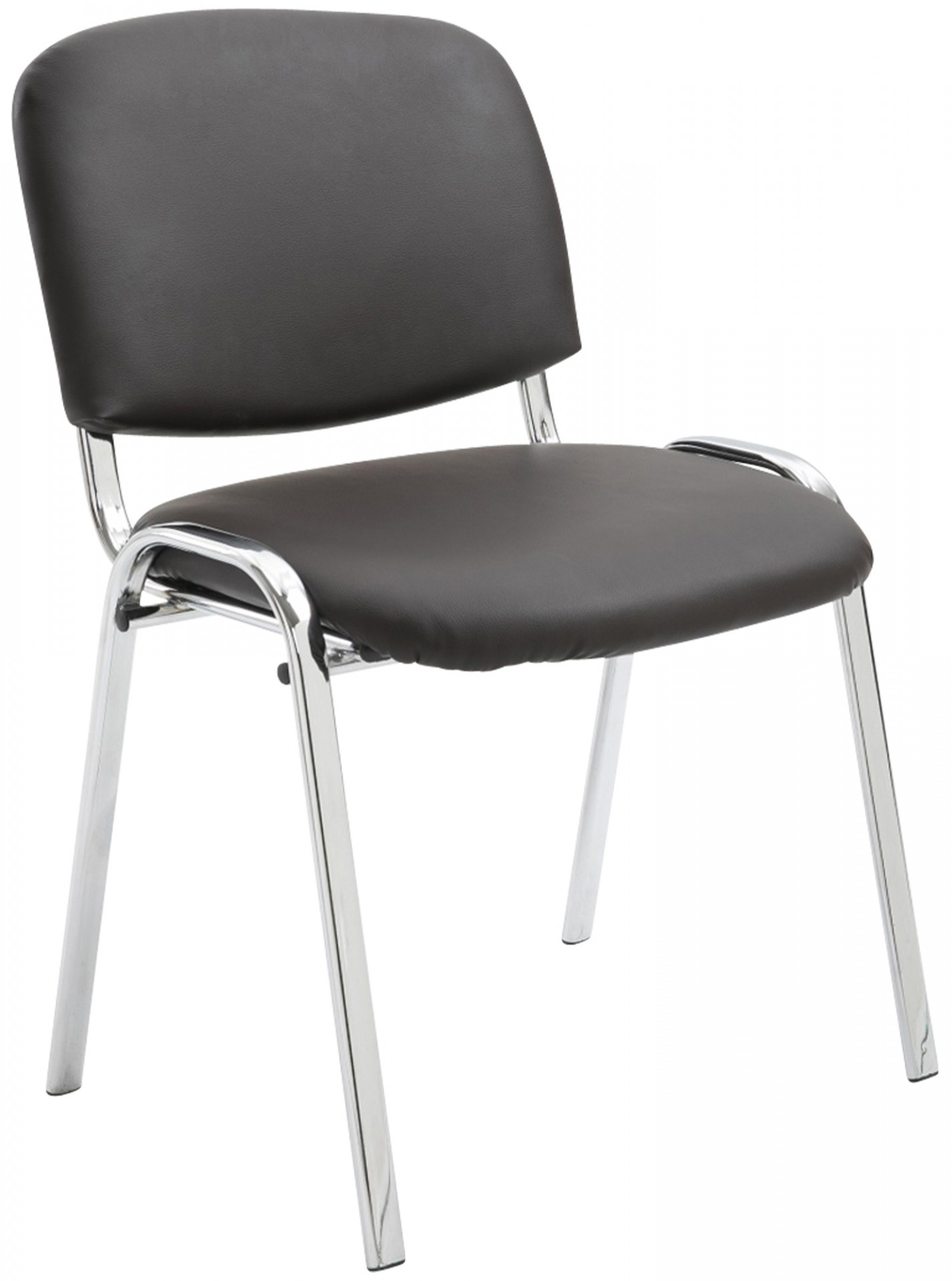 Besucherstuhl Ken C Kunstleder, braun