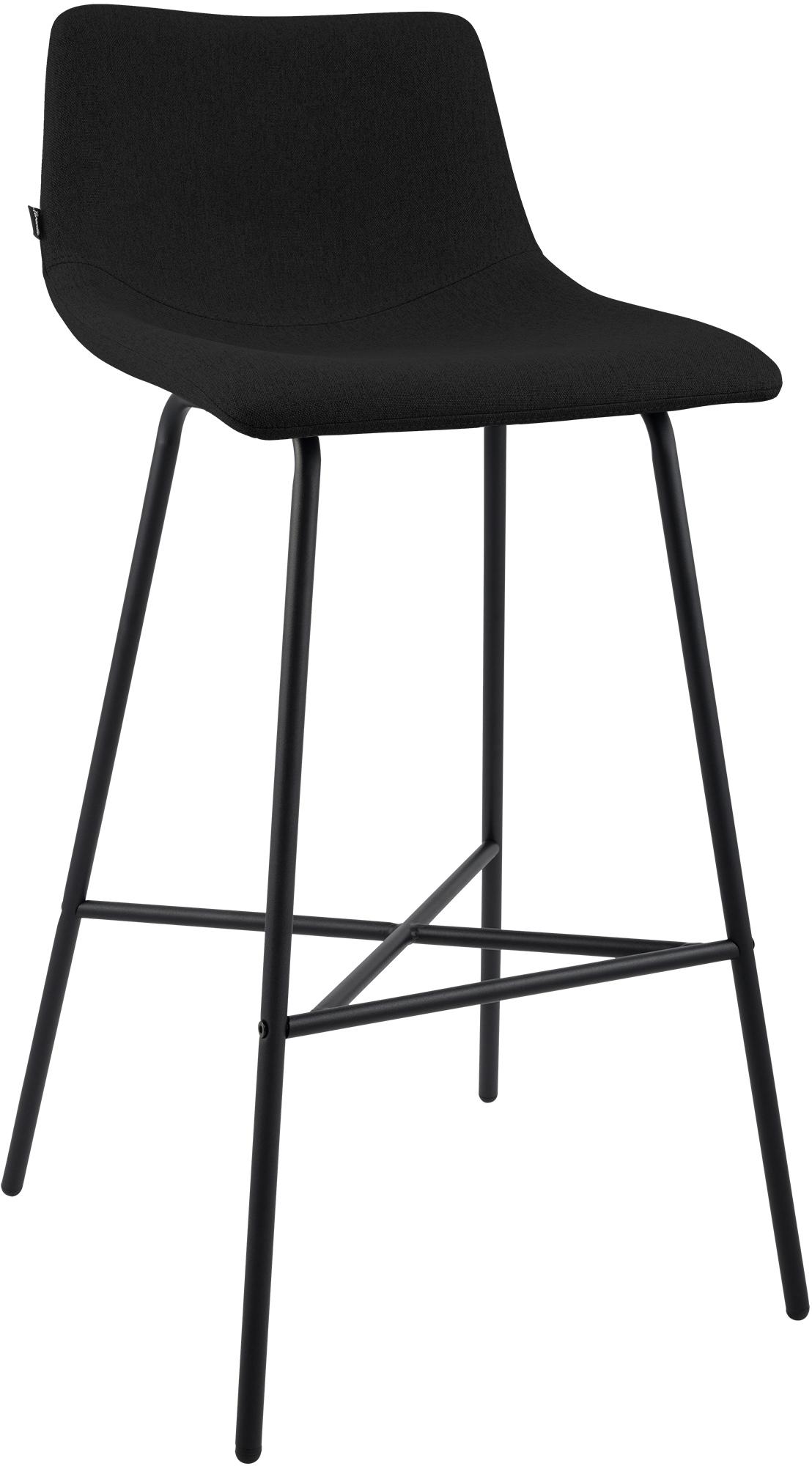 Barhocker Altona Stoff, schwarz