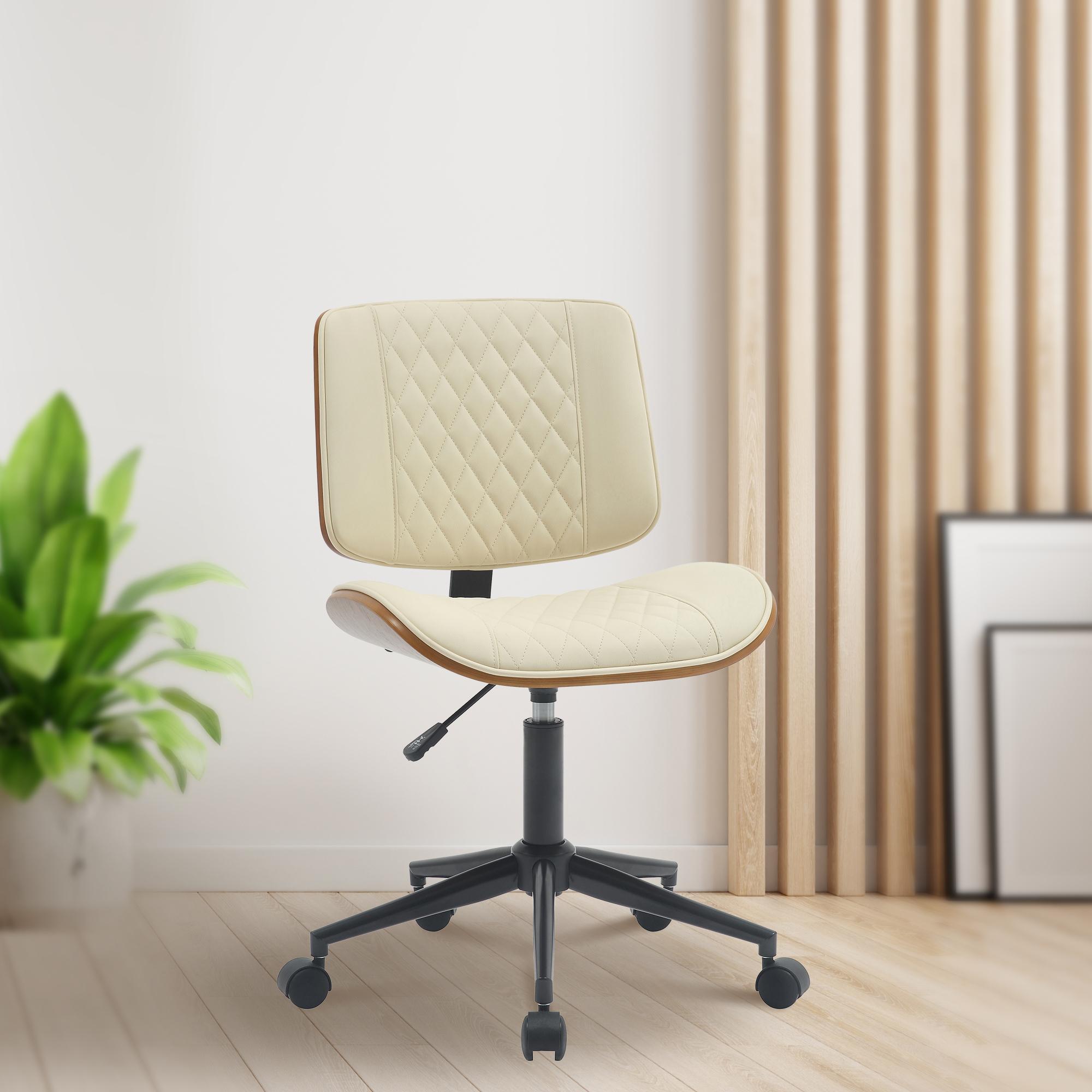 Bürostuhl Plover Kunstleder, walnuss/creme