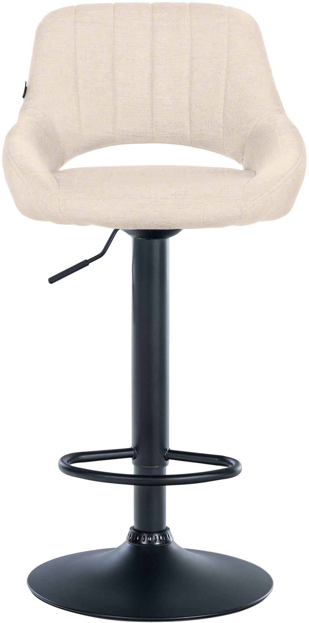 Barhocker Milet Stoff schwarz, creme