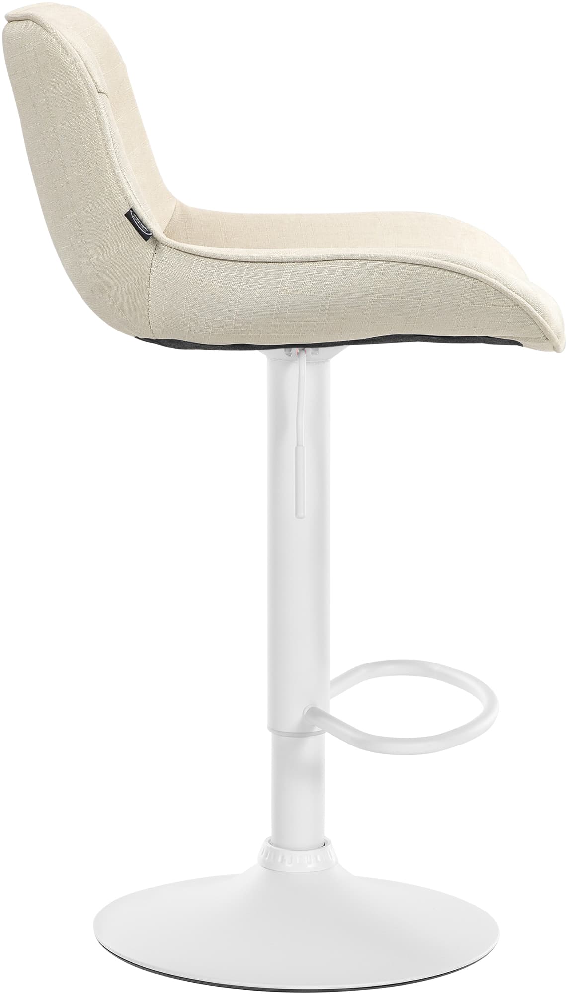 Barhocker Vonore Stoff weiß, creme