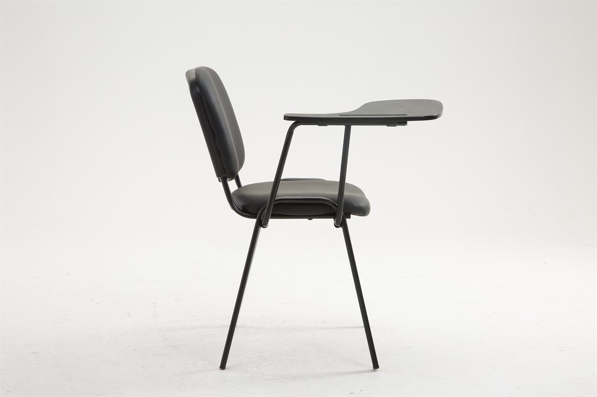 Stuhl Ken mit Klapptisch Kunstleder, schwarz