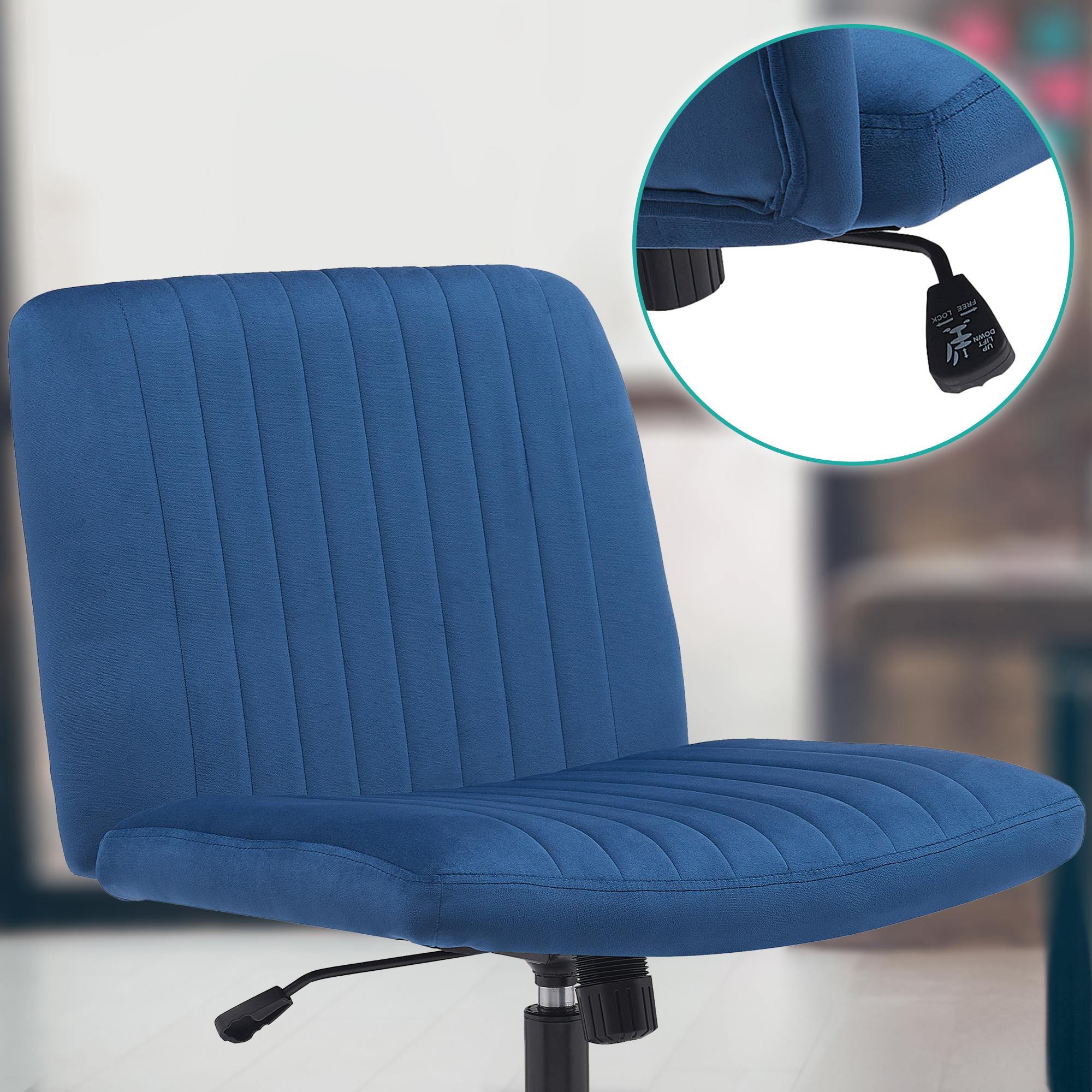 Bürostuhl Kingman Samt, blau
