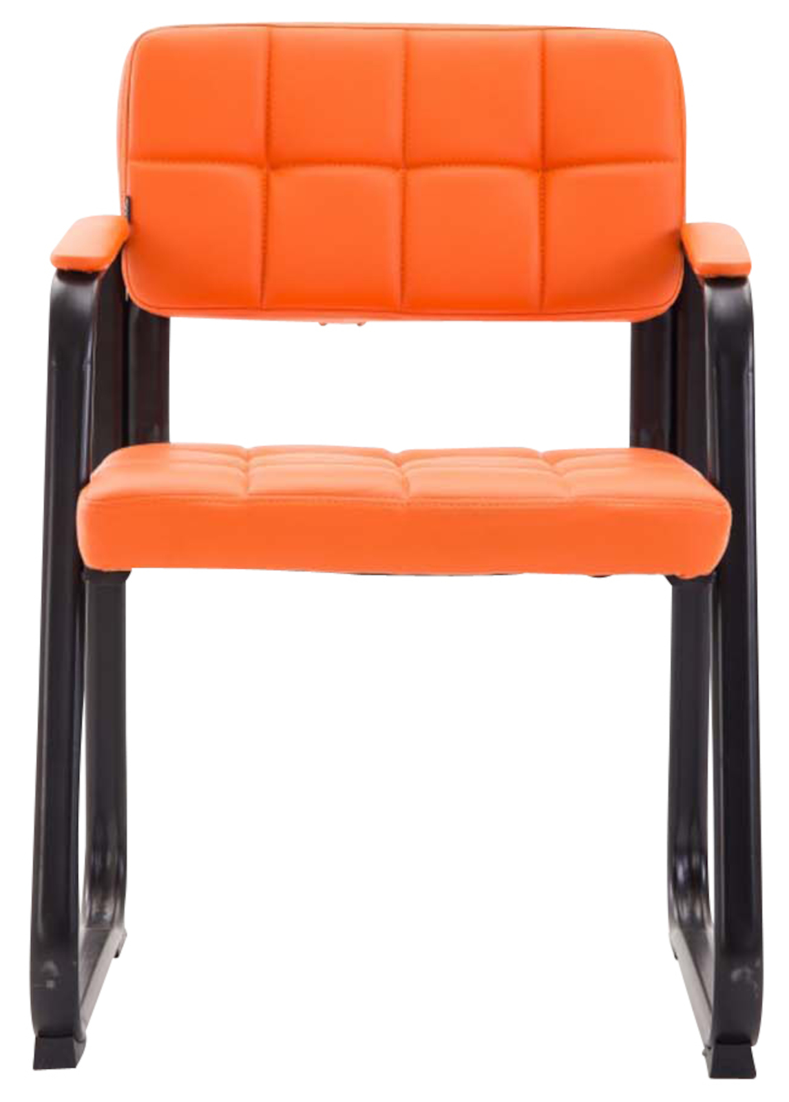 2er Set Besucherstühle Canada B Kunstleder, orange